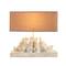 Hello Honey® 14" White and Sand Rabbit Table Lamp with Rectangle Linen Shade